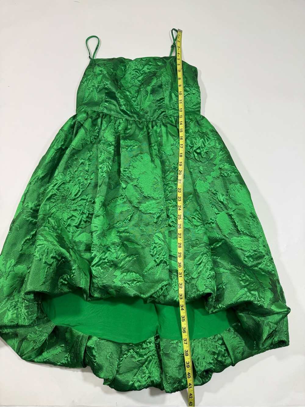Anthropologie Jacquard Bubble Dress Green - Picture 7 of 7